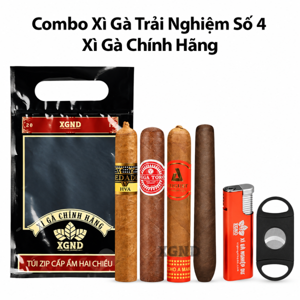 Combo Xì Gà Trải Nghiệm Số 4 - Cigar Chính Hãng