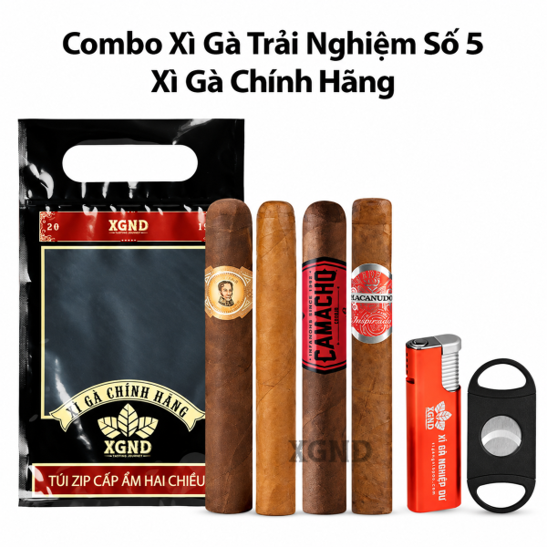 Combo Xì Gà Trải Nghiệm Số 5 - Cigar Chính Hãng