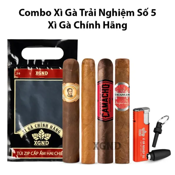 Combo Xì Gà Trải Nghiệm Số 5 - Cigar Chính Hãng