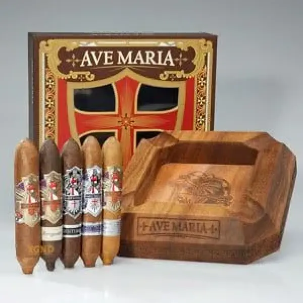 Hộp Quà Tặng 5 Điếu Xì Gà Chất Lượng Cao Ave Maria Perfecto Cùng Gạt Tàn