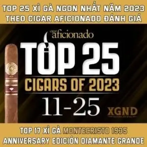 Top 25 Dòng Xì Gà Ngon Nhất 2023 - Montecristo 1935 Dành Vị Trí Thứ 17