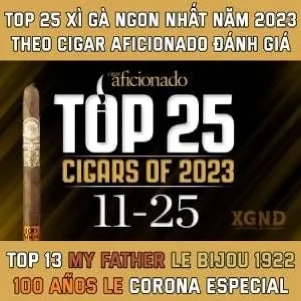 Top 25 Xì Gà Ngon Nhất Năm 2023 - Cigars My Father Chiếm Ngôi Thứ 13