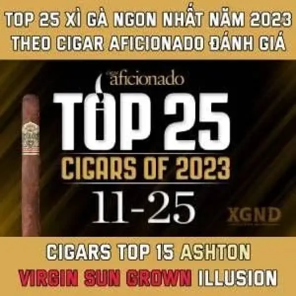Top 25 Xì Gà Ngon Nhất Thế Giới Năm 2023 - Ashton Chiếm Vị Trí Thứ 15