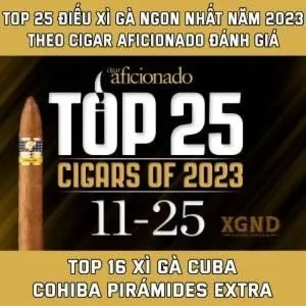 Top 25 Xì Gà Ngon Nhất Của Năm 2023 - Cohiba Xuất Hiện Tại Vị Trí 16