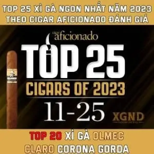 Top 25 Xì Gà Ngon Nhất Của Năm 2023 - Xì Gà Olmec Lọt Top 20