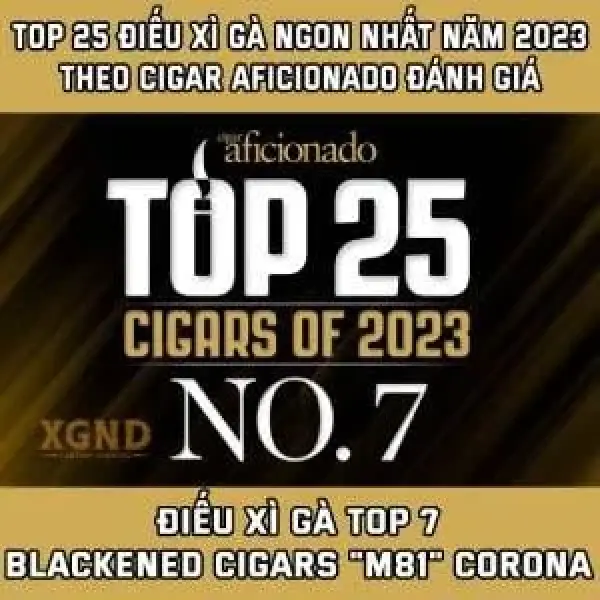 Top 25 Xì Gà Ngon Nhất Năm 2023 - Blackened Cigars M81 Được Hạng 7