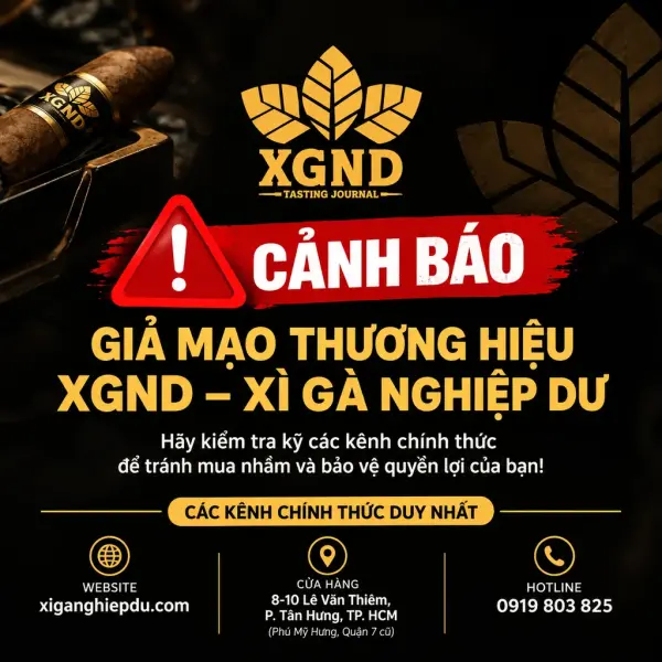 Cảnh báo giả mạo thương hiệu XGND – Xì Gà Nghiệp Dư