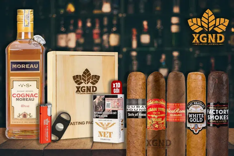 Combo 5 Điếu Xì Gà Và Rượu Số 1 - Xì Gà Và Rượu Chính Hãng