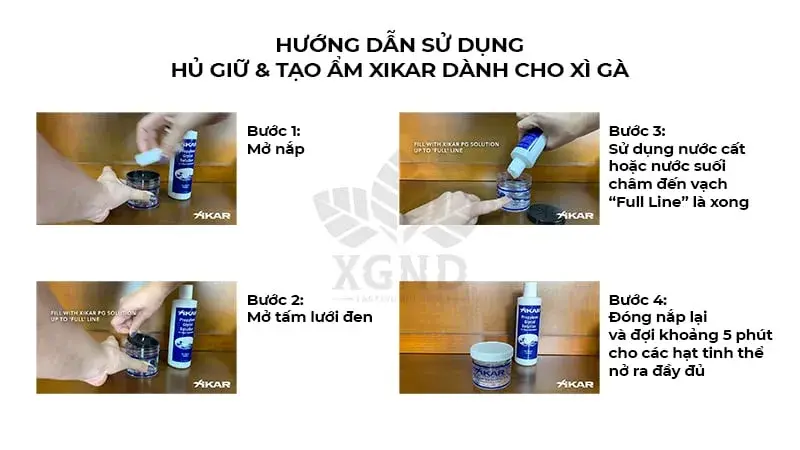 XGND - Hộp Cấp Ẩm Xì Gà Xikar Crystal 70% 2oz Chính Hãng
