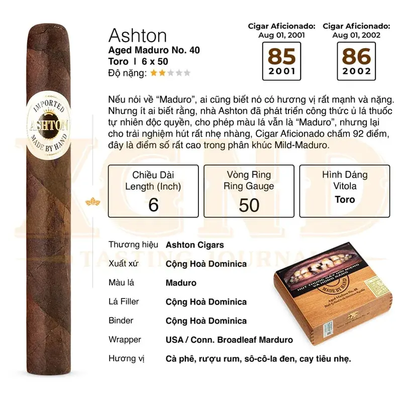 Ashton Aged Maduro No 40