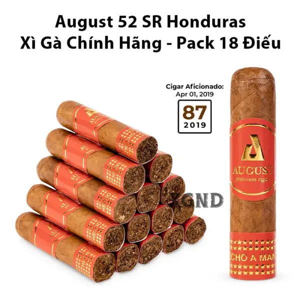 Cigar August 52 SR - Xì Gà Honduras Chính Hãng