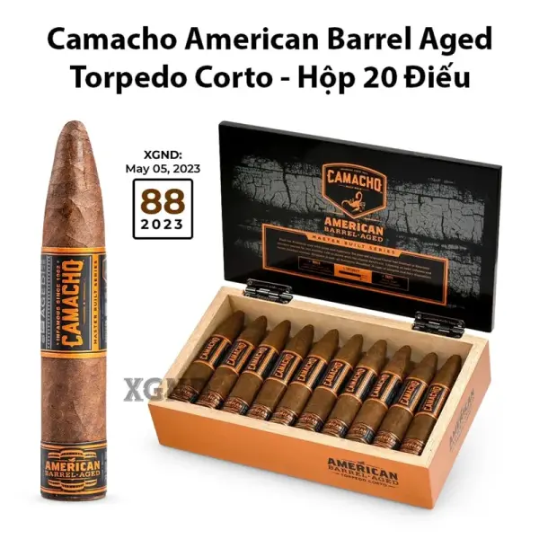 Cigar Camacho American Barrel Aged Torpedo Corto - Xì Gà Chính Hãng