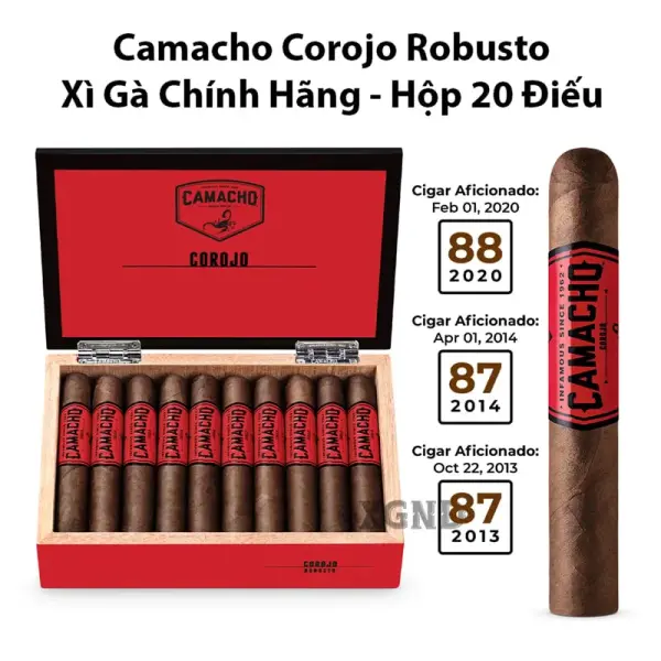 Cigar Camacho Corojo Robusto - Xì Gà Honduras Chính Hãng