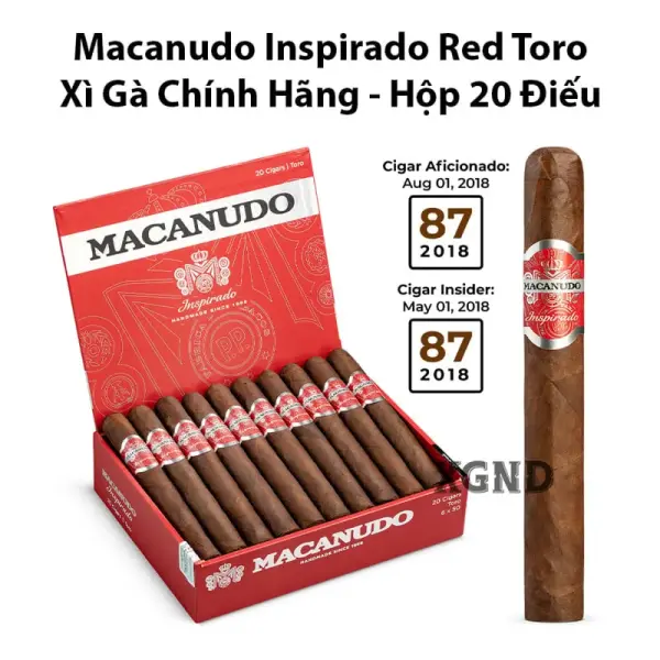 Cigar Macanudo Inspirado Red Toro - Xì Gà Chính Hãng