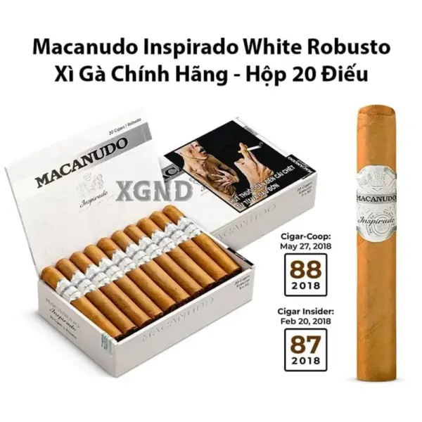 Cigar Macanudo Inspirado White Robusto - Xì Gà Chính Hãng