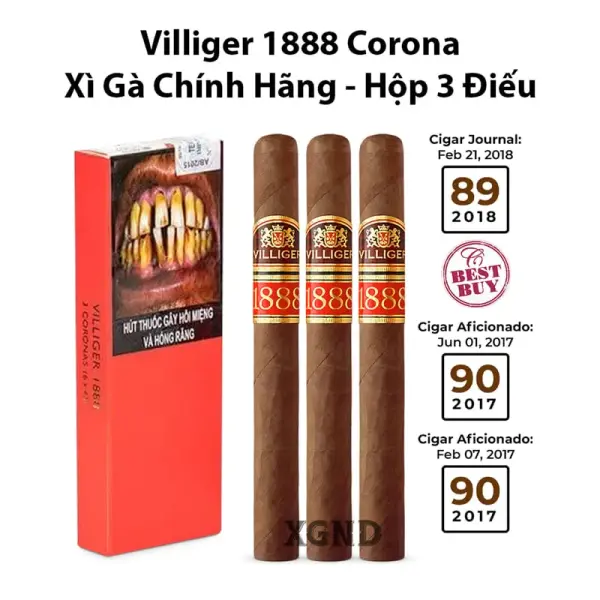 Cigar Villiger 1888 Corona - Xì Gà Dominica Chính Hãng