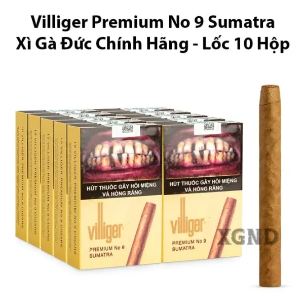 Cigar Villiger Premium No 9 Sumatra - Xì Gà Đức Chính Hãng