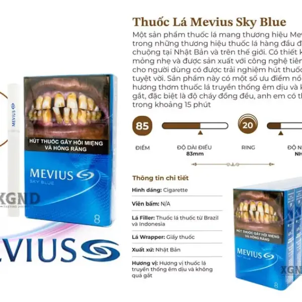Thuốc Lá Mevius 8 Sky Blue - Thuốc Lá Chính Hãng