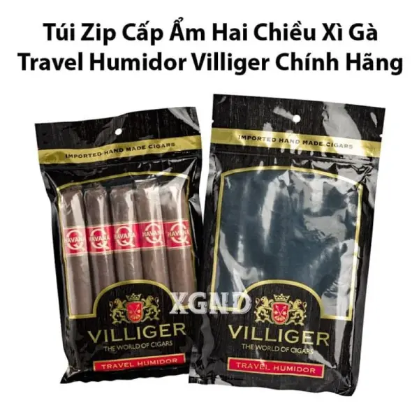 Túi Zip Cấp Ẩm Hai Chiều Xì Gà Travel Humidor Villiger - Phụ Kiện Bảo Quản Cigar