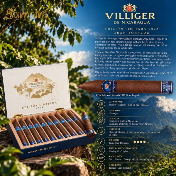Villiger Gran Torpedo Edición Limitada 2022 – Xì Gà Chính Hãng