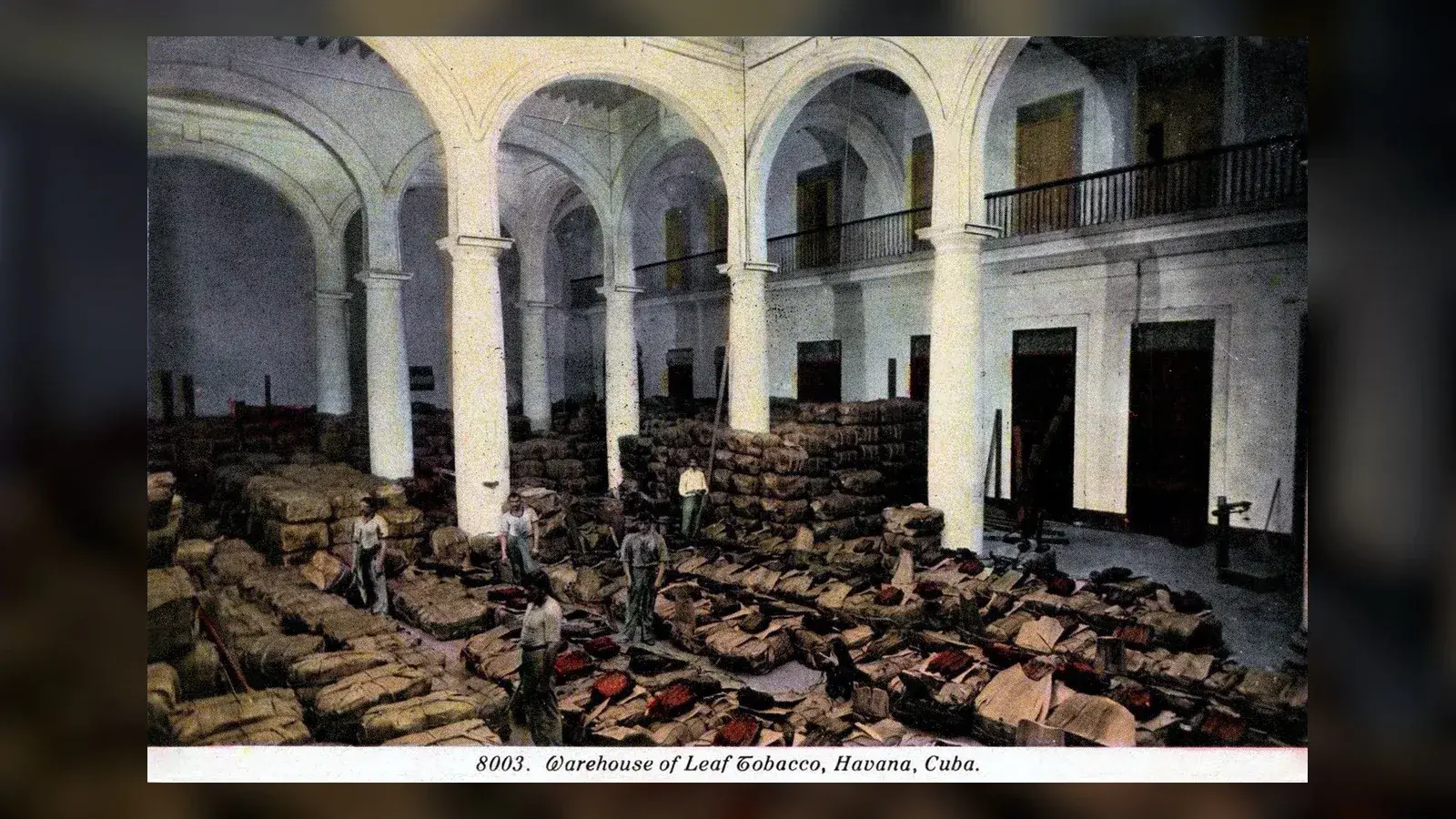 Kho chứa và ủ lá thuốc tại Havana, Cuba vào đầu thế kỷ 20