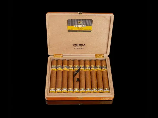 Hộp mở 10 điếu Cohiba Talismán Línea Clásica, nắp ghi Cohiba Habana Cuba
