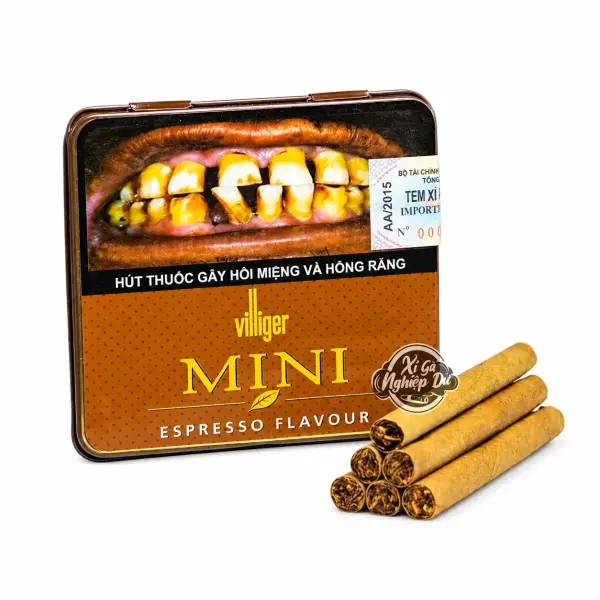 Villiger Mini Espresso – Cigar Đức – Hộp Thiếc 10 Điếu