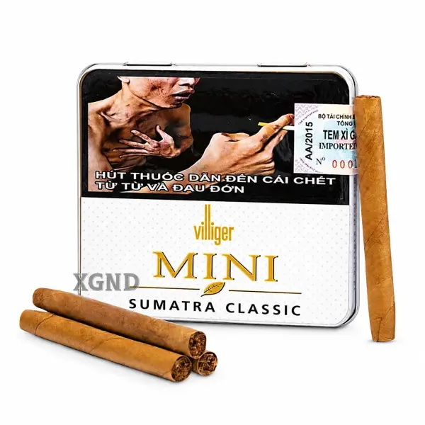 Villiger Mini Sumatra Classic – Cigar Đức – Hộp Thiếc 10 Điếu